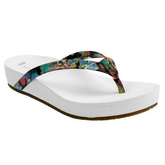 Revitalign RV4202412 Womens Sandy Flip Flop, Blue Multi Color - Size 12