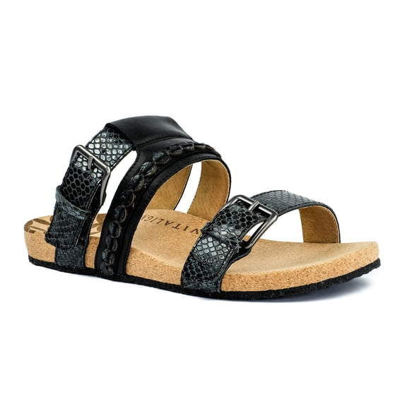 Revitalign Sofia - Women's Supportive Slides - Black