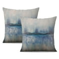 thumbnail image 1 of Revitalize Your Decor: Abstract Art Pillow Covers in Blue and Grey, Modern Gallery Style 16x16 Inches - Perfect for Bedroom, Sofa, Living Room - Set of 2, 1 of 1