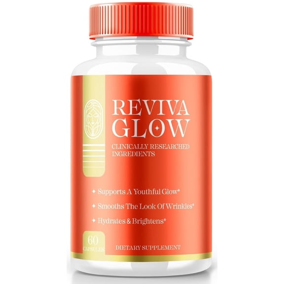 Reviva Glow Capsules, RevivaGlow To Support Naturally Healthy and Glowing Skin, Extra Strong Supplement to Support Hydration, Revive Glow Reviews (60 Capsules)