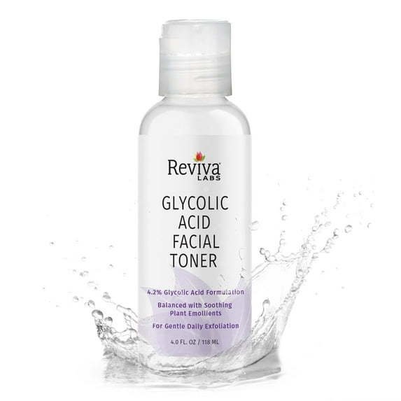 Reviva Labs Glycolic Acid Toner 4.2% – Gentle, Exfoliating & Hydrating Toner for Face – 4 fl oz