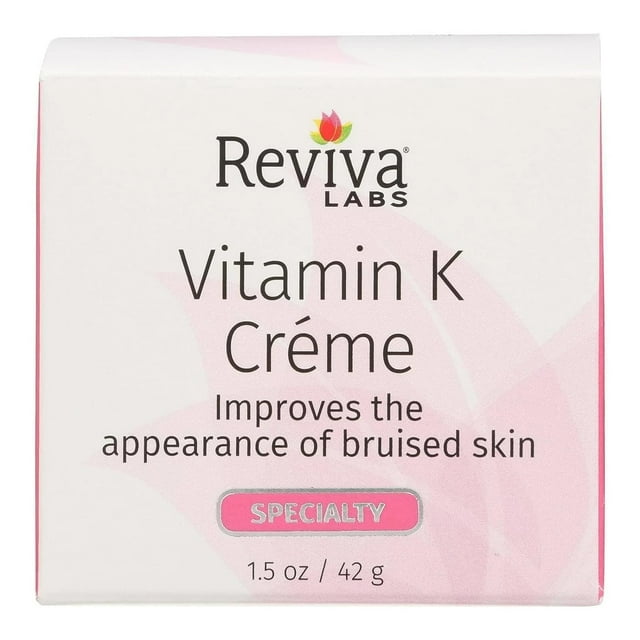 Reviva Labs Vitamin K Cream, For All Skin Types, 2Ounce, Packaging May