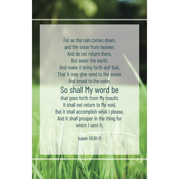 Revival Bulletin: My Word (Package of 100): Isaiah 55:10-11 (Nkjv), (Paperback)