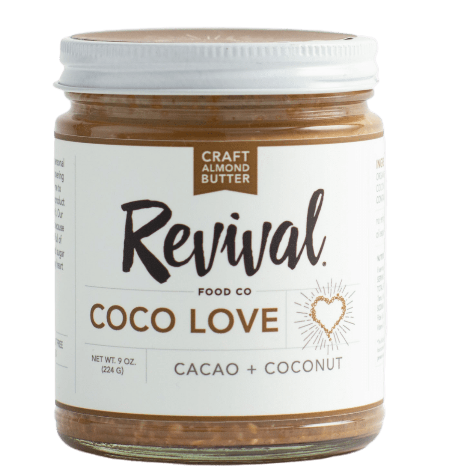 Revival Coco Love, Cocoa & Coconut Almond Butter, 9 oz Jar