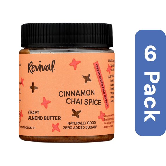 Revival Food Co. Cinnamon Chai Spice Almond Butter 10 oz (Pack Of 6)