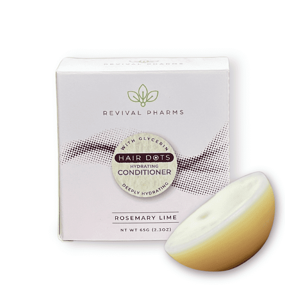 Revival Pharms Hydrating Conditioner Bar with Glycerin, Rosemary Lime