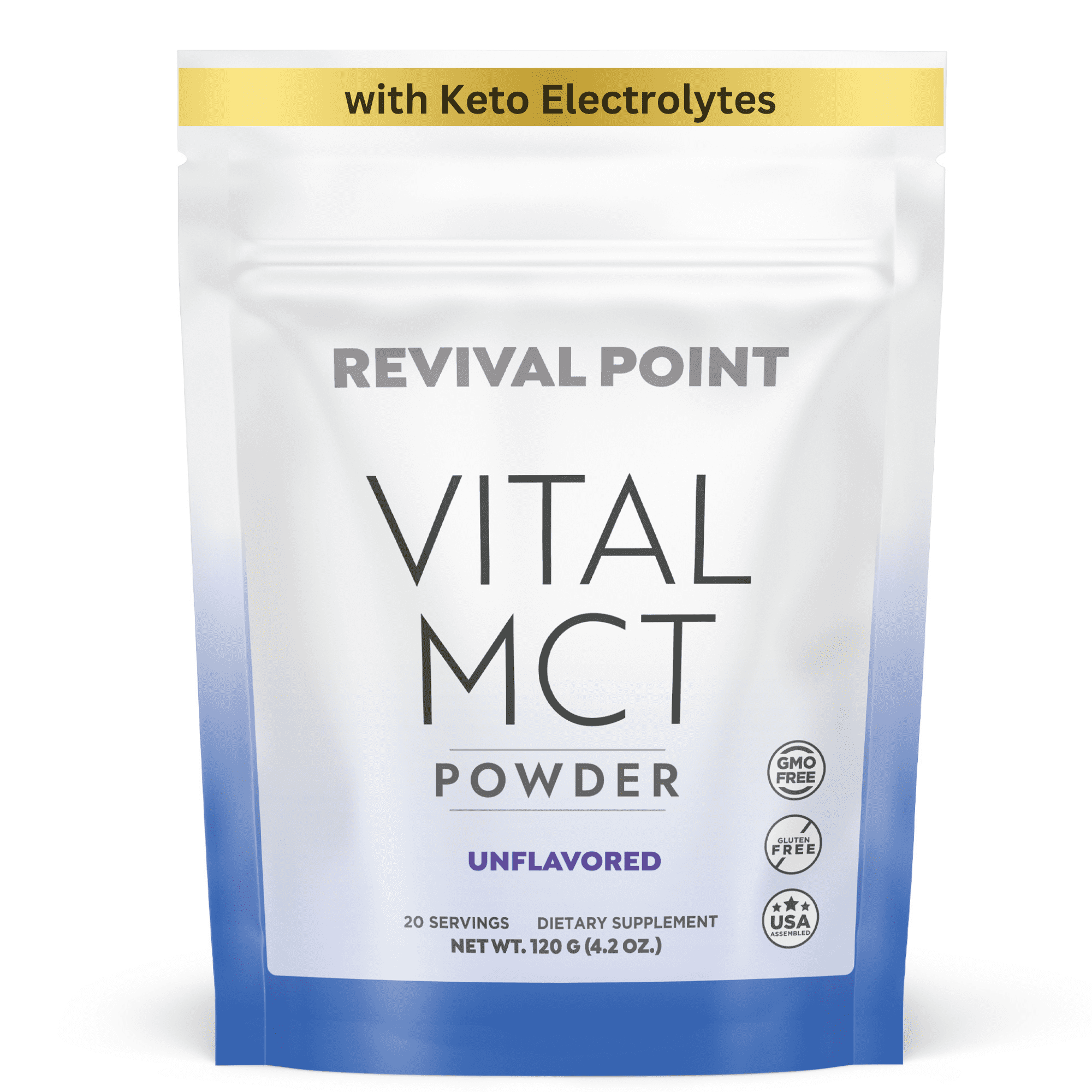 Revival Point Premium MCT Oil Powder Fortified with Keto Electrolytes