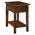 thumbnail image 1 of Revive Chairside Table with Drawer and Shelf - Natural Wood Finish, Handcrafted from Recycled Timber, Perfect for Accent Spaces, 1 of 7