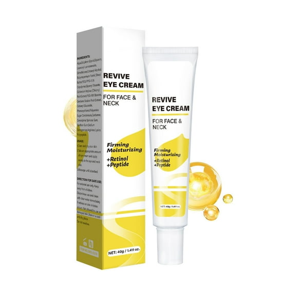 Revive Eye Cream For Face And Neck, Peptide Lifting Eye Cream, Eye Cream for Dark, Retinal, Under Eye Cream with Caffeine Retinol,Reduces Under Eye Bags and Fine Lines Pink, Moisture Retention