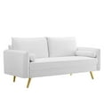 thumbnail image 1 of Modway Revive Performance Velvet Sofa in White, 1 of 8