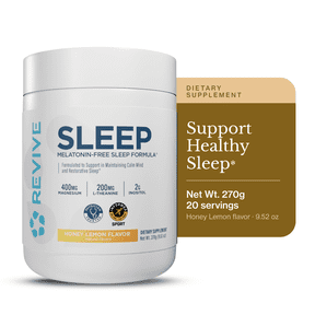 Revive MD Sleep Support Powder with Magnesium Glycinate & L-Theanine, Honey Lemon Relaxation Drink Mix, 9.52 oz (20 Servings)