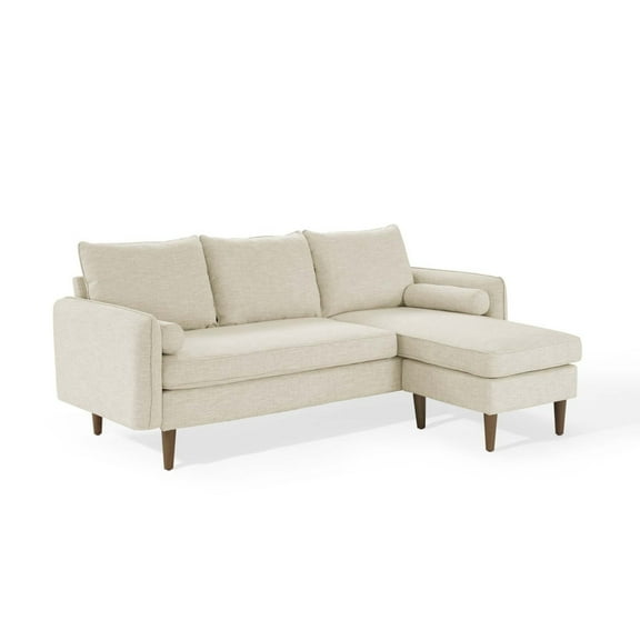 Modway Revive Upholstered Right or Left Sectional Sofa in Beige