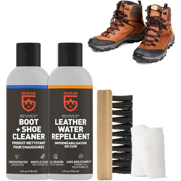 Revivex Leather Shoe and Boot Cleaner Conditioning Kit, Restore Your Sneakers, Work and Hiking Boots, Includes Soap