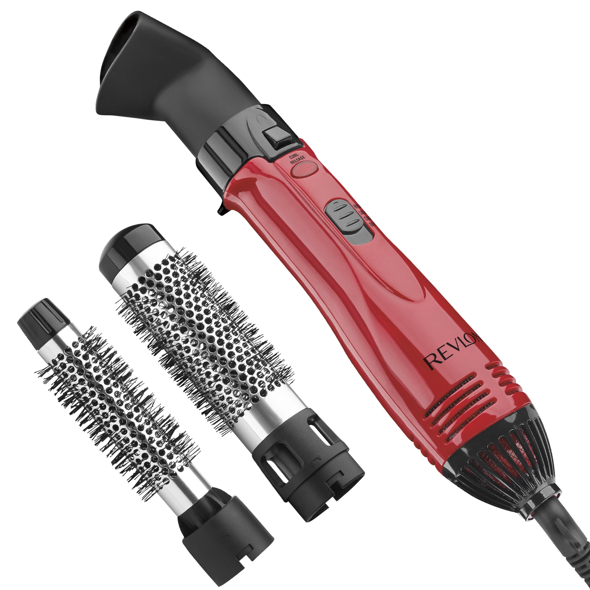 Revlon 1200W Ionic 1" and 11/2" Hot Air Styling Kit, Red
