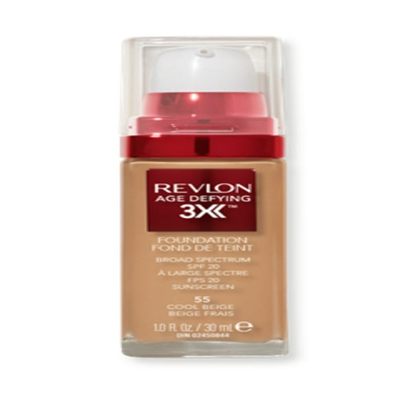 Revlon Age Defying 3X Cream Foundation Makeup, SPF 20, Cool Beige, 1 fl oz