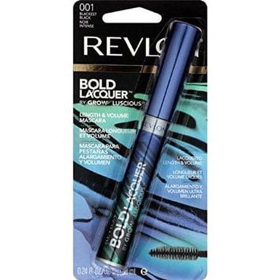 Revlon Bold Lacquer Grow Luscious Length+Volume Mascara - NWP Blackest Black (001) - 0.24 oz