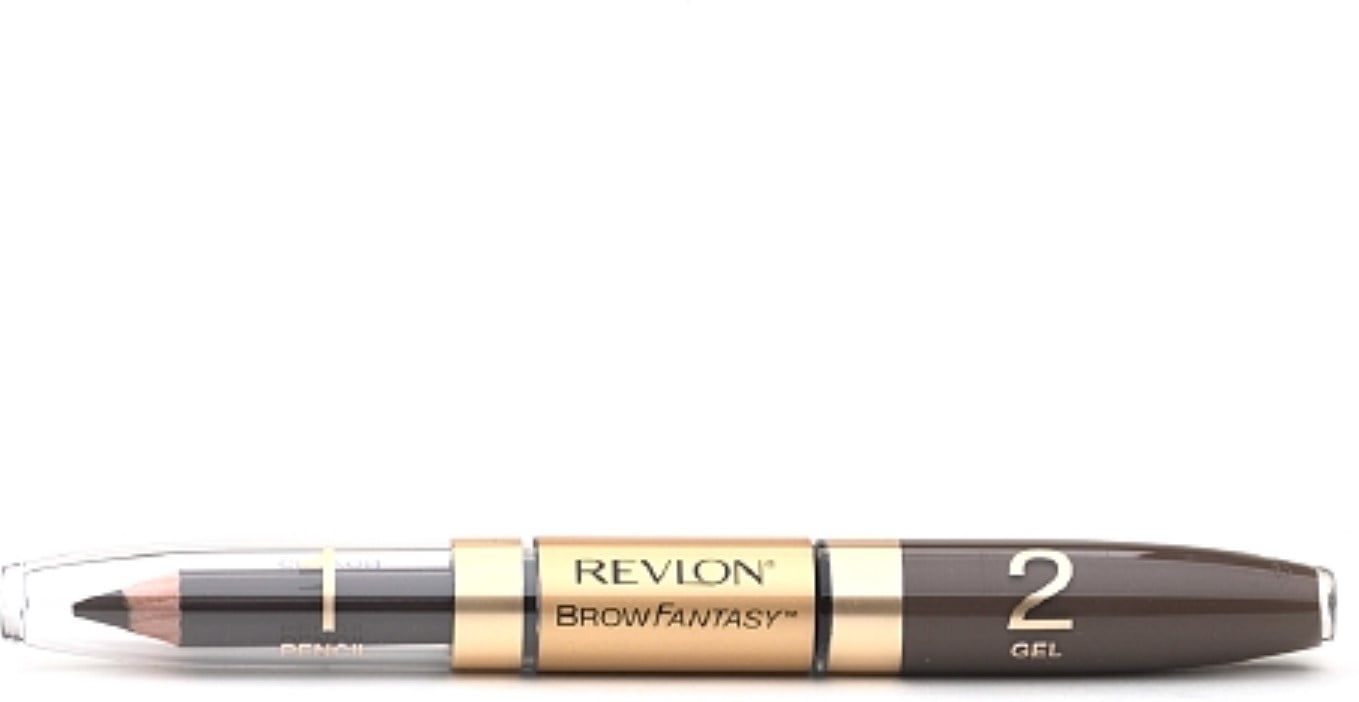 Revlon Brow Fantasy Pencil & Gel, Dark Brown [106], 1 ea (Pack of 2)