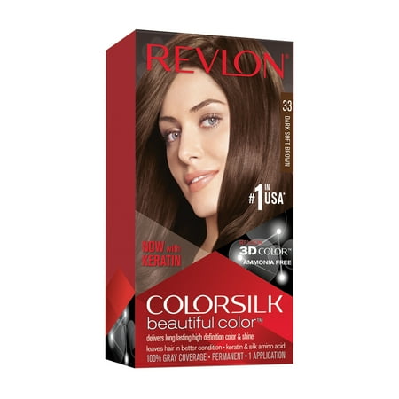 Revlon ColorSilk Beautiful Color Permanent Hair Color, 33 Dark Soft Brown, 1 Count price history and forecast - Revlon 8456-33