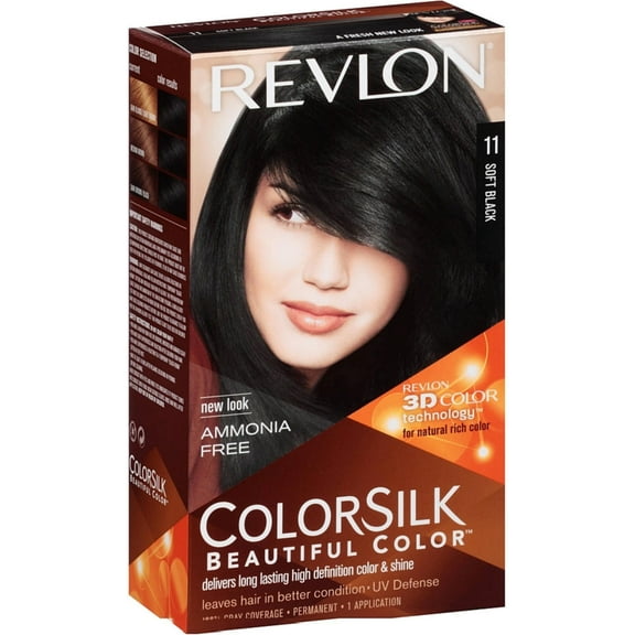 Revlon ColorSilk Beautiful Color, Soft Black [11] 1 ea (Pack of 6)
