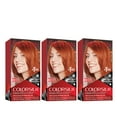 thumbnail image 1 of Revlon ColorSilk Beautiful Permanent Hair Dye, Dark Brown, At Home Full Coverage Application Kit, 45 Bright Auburn, 3 Pack, 1 of 11