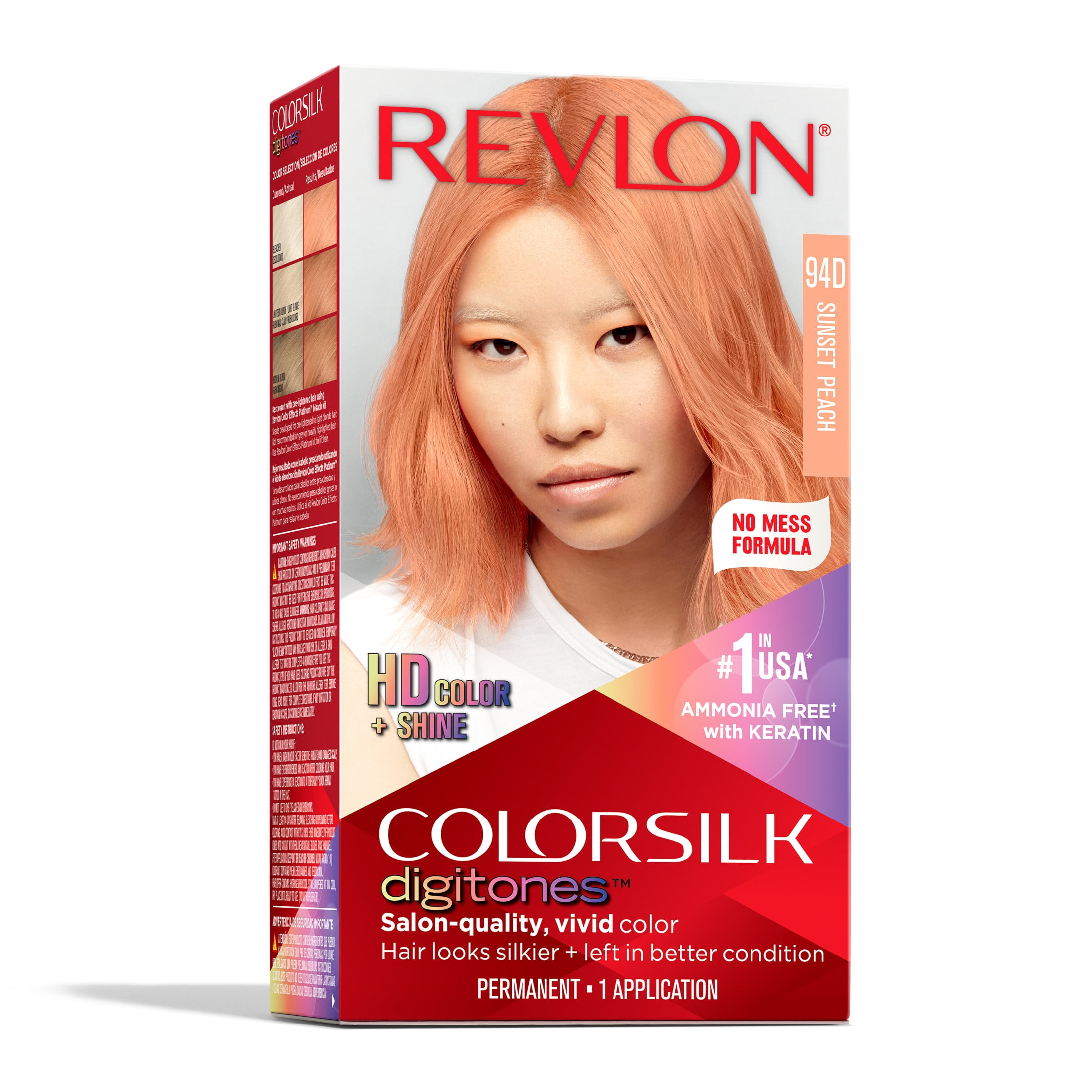 Revlon Colorsilk Digitones Permanent Hair Color with Keratin, 94D