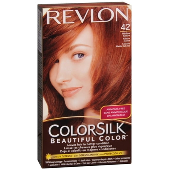 Revlon ColorSilk Hair Color, 42 Medium Auburn 1 ea (Pack of 2)