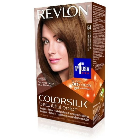 Revlon ColorSilk Hair Color 54 Light Golden Brown 1 Each (Pack of 4)
