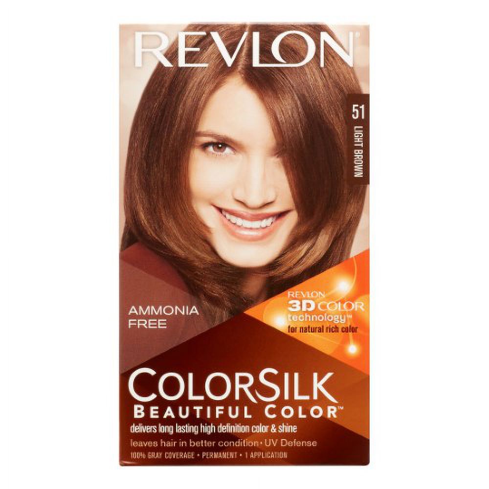 Revlon ColorSilk Hair Color, Light Brown