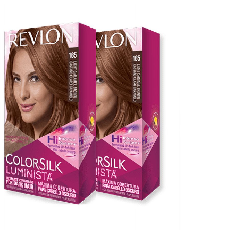 Revlon ColorSilk Luminista Hair Color, Light Caramel Brown,2pk