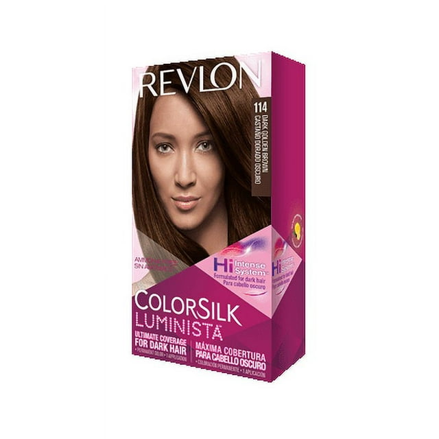 Revlon ColorSilk Luminista Permanent Hair Color, 114 Dark Golden Brown