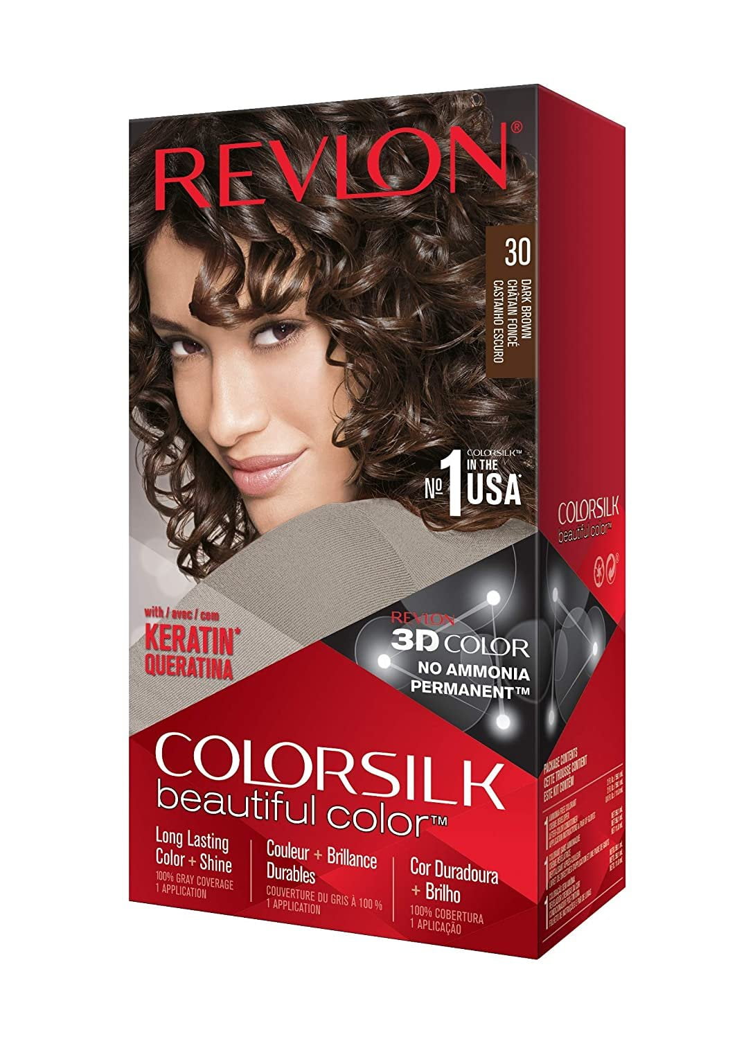 Revlon ColorSilk Permanent Color, Dark Brown 30