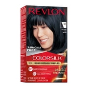 Revlon ColorSilk Permanent Hair Color, Bond Repair Complex, 12 Natural Blue Black, 1 pack