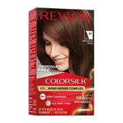Revlon ColorSilk Permanent Hair Color, Bond Repair Complex, 47 Medium Rich Brown, 1 pack