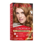 Revlon ColorSilk Permanent Hair Color, Bond Repair Complex, 57 Lightest Golden Brown, 1 pack