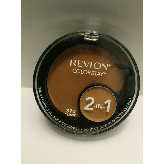 Revlon ColorStay 2-In-1 Compact Makeup & Concealer Full Size NEW. Shade: Toast 370