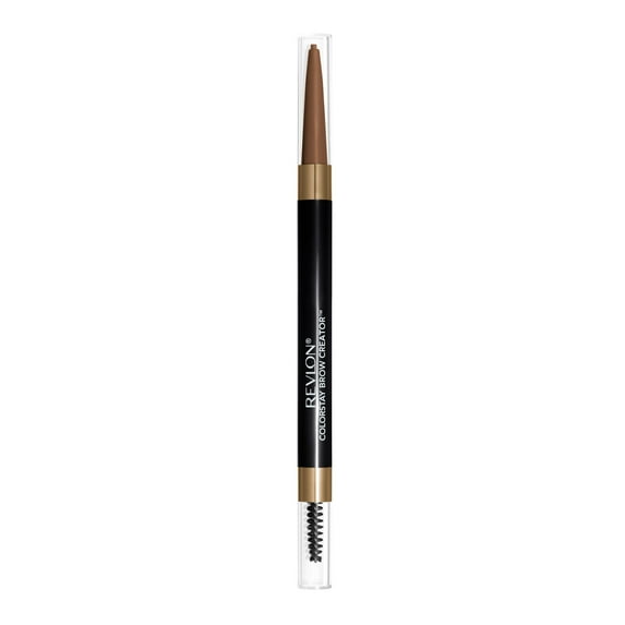 Revlon ColorStay Waterproof Brow Creator, 2-in-1 Eyebrow Pencil & Powder, 605 Soft Brown, 0.003 oz