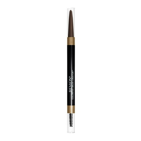 Revlon ColorStay Waterproof Brow Creator, 2-in-1 Eyebrow Pencil & Powder, 610 Dark Brown, 0.003 oz