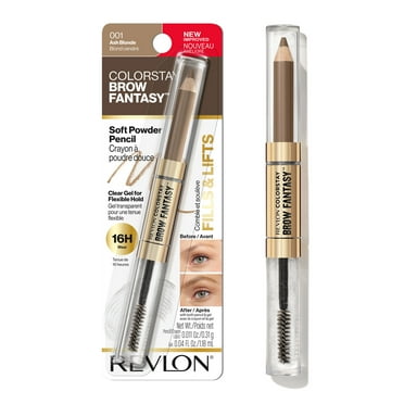 Revlon ColorStay Brow Fantasy, Eyebrow Pencil with Clear Shaping Gel, 001 Ash Blonde
