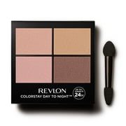 Revlon ColorStay Day to Night Eyeshadow Quad, Longwear Shadow Palette with Transitional Shades and Buttery Soft Feel, Crease & Smudge Proof, 505 Decadent, 0.16 oz