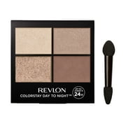 Revlon ColorStay Day to Night Long Lasting Matte and Shimmer Eyeshadow Quad, 500 Addictive, 0.16 oz