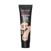 Revlon ColorStay Full Coverage Cream Foundation Makeup, Matte Finish, 110 Ivory, 1.0 fl oz