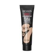 Revlon ColorStay Full Coverage Cream Foundation Makeup, Matte Finish, 210 Sand Beige, 1.0 fl oz