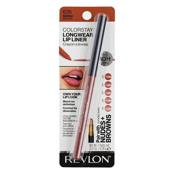 Revlon ColorStay Lipliner with SoftFlex, Sienna [635] 1 ea (Pack of 2)
