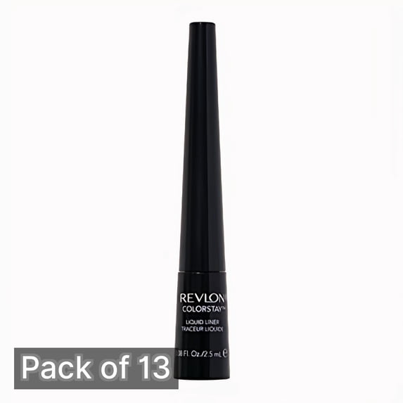 Revlon ColorStay Liquid Eyeliner, 251-Blackest Black (Pack of 13)
