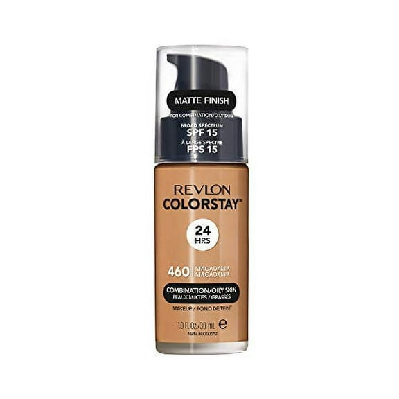 Revlon ColorStay Liquid Foundation Makeup Combination/Oily Longwear Medium-Full with Matte Finish, Macadamia (460), oz