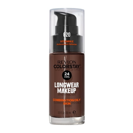 Revlon ColorStay Liquid Foundation Makeup, Matte Finish, Combination/Oily Skin, SPF 15, 620 Java, 1 fl oz