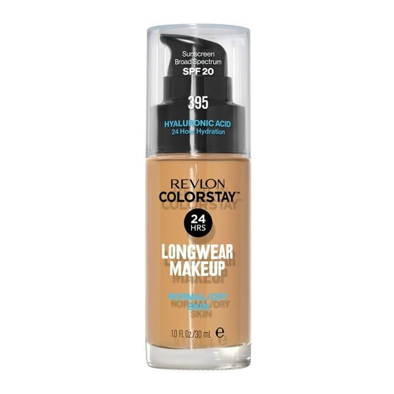 Revlon ColorStay Liquid Foundation Makeup, Normal/Dry Skin, SPF 20, 395 Deep Honey, 1 fl oz