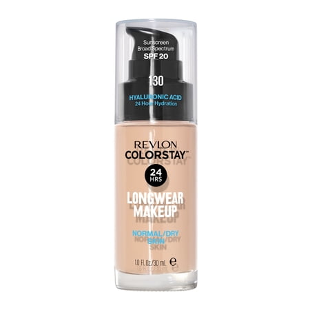 Revlon ColorStay Liquid Foundation Makeup, Normal/Dry Skin, SPF 20, 130 Porcelain, 1 fl oz