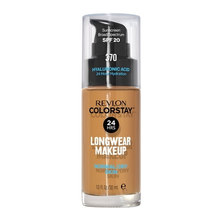 Revlon ColorStay Liquid Foundation Makeup, Normal/Dry Skin, SPF 20, 370 Toast, 1 fl oz
