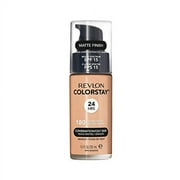 Revlon ColorStay Liquid Foundation Makeup for Combination/Oily Skin SPF 15, Longwear Medium-Full Coverage with Matte Finish, Sand Beige (180), 1.0 oz